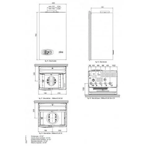 Chaudière Murale à Double échangeur FERROLI Divatech D LN 30 C à Chambre Ouverte Alimentée Au Gaz Méthane | Blanc 2 Chaudière Murale à Double échangeur FERROLI Divatech D LN 30 C à Chambre Ouverte Alimentée Au Gaz Méthane | Blanc – Image 2