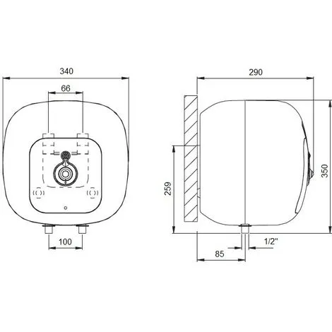 Chauffe-eau électrique Ferroli Cubo SG Avec Trop-plein 10 Litres | Blanc 2 Chauffe-eau électrique Ferroli Cubo SG Avec Trop-plein 10 Litres | Blanc – Image 2